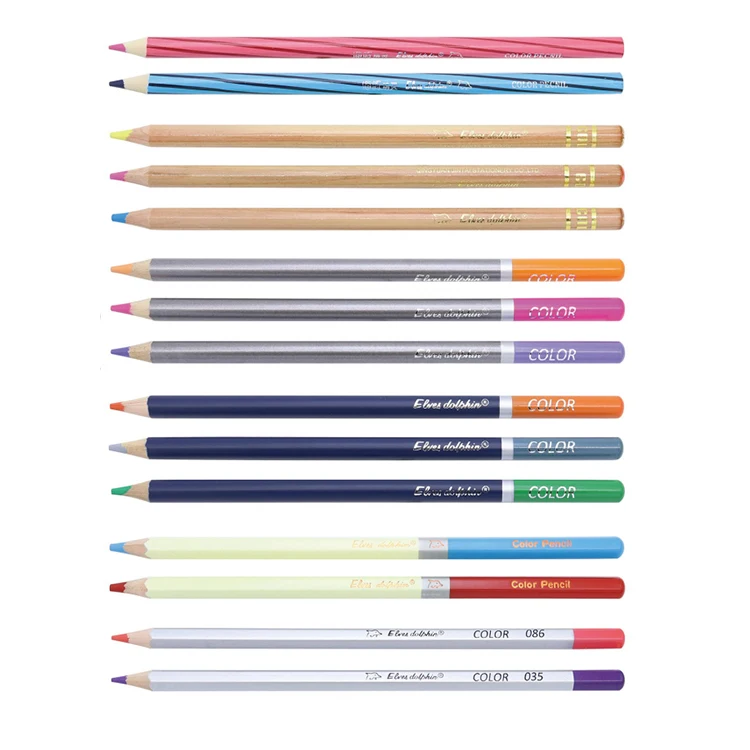 Wooden student and office pencil color pencil sets colorful refill neon pencil