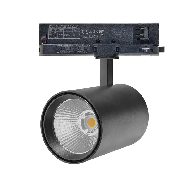 LEDEAST TL26-RF Customizable AC100-240V 2 Wire 3 Wire 4 Wire Track Light Adapter Dip Switch CW Tunable LED Track Light