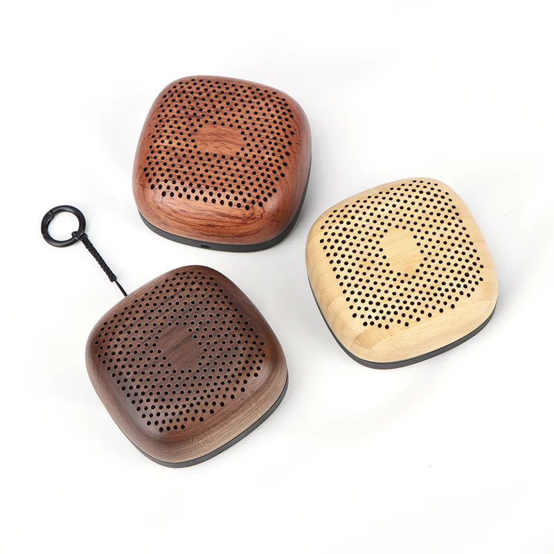 Small Cheap Box Wireless Wooden Smart Micro Mini Real Wood Speaker