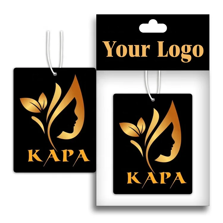 Hanging unscented custom air freshener paper board