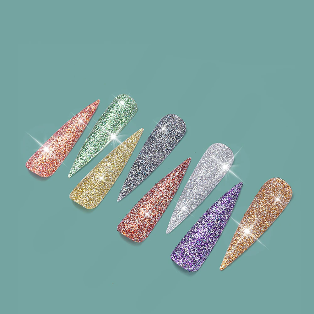 Wholesale Dipping Powder Crystal Glitter Nail Art Salon Diamond Glitter Dip Powder For Nails