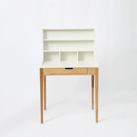 Modern Style Solid OAK Computer Desk with Bookshelf Home Office Wooden Desks