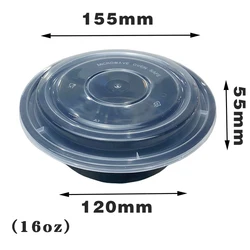 Quanzhou Yiqiang Plastic 16OZ Reusable Freezer safe Take Away Food Container, Disposable Plastic Microwavable Lunch Box With Lid