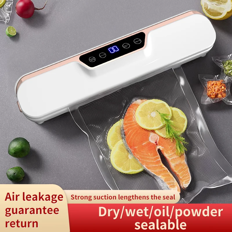 Vacuum Food Preservation Sealer with Liquid Crystal Display Automatic Sealing Machine for Food Storage