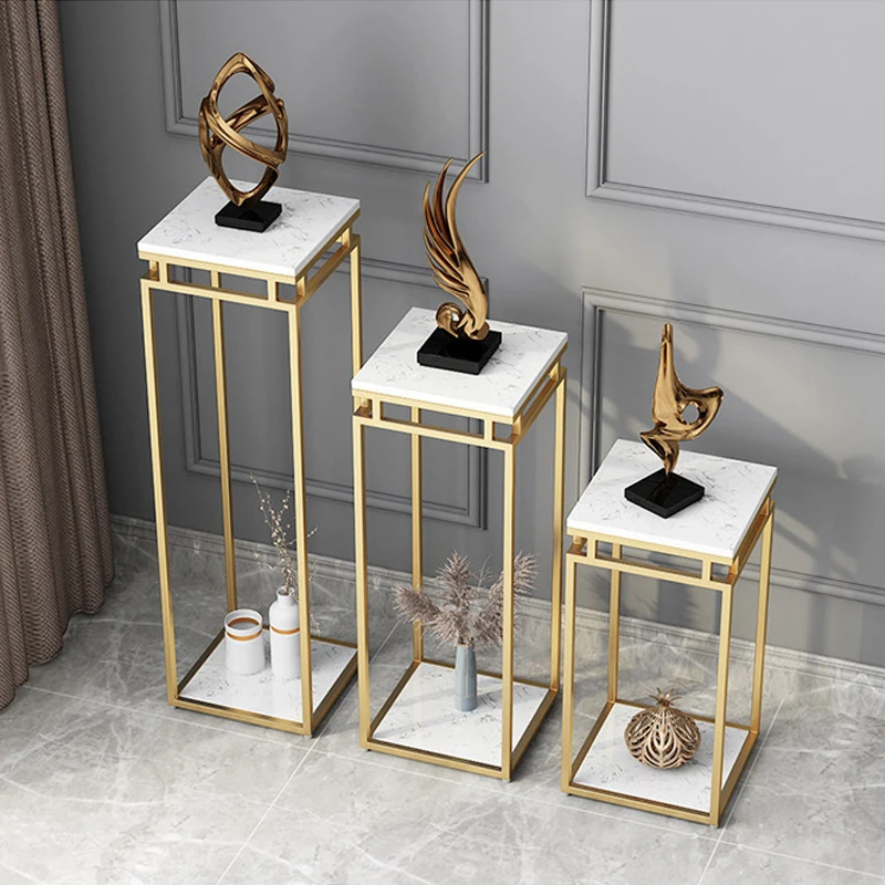 Nordic interior minimalist design small object display stand creative standing plant metal flower stand