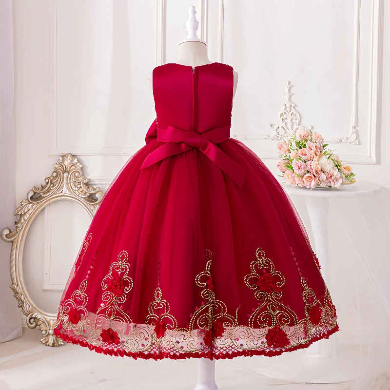 new bows party toddlers clothing princess teenagers ball gowns birthday summer children dress baby girls dresses