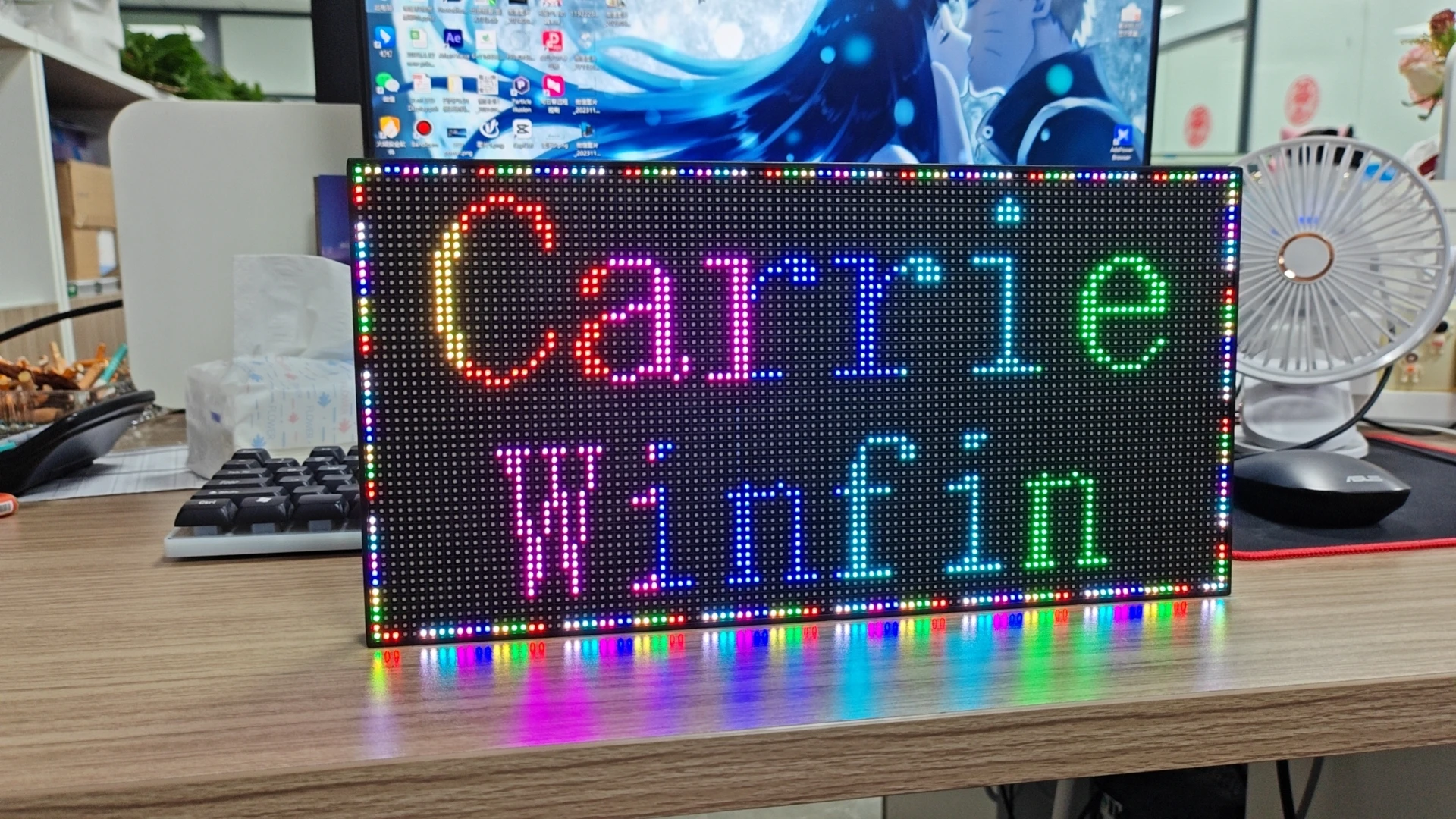 USB Programmable Scrolling Aerodrome LED Sign Message Board Full Color Text Image Animation Display Electronic Rolling Screen