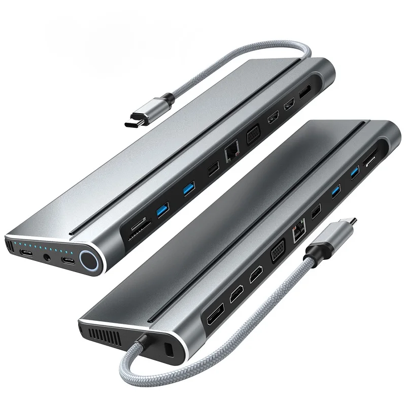 Usb Connector Metal Shell Machining Aluminum Shell Machining 6 In 1 Docking Station Adapter Usb Multiport Hub Machining