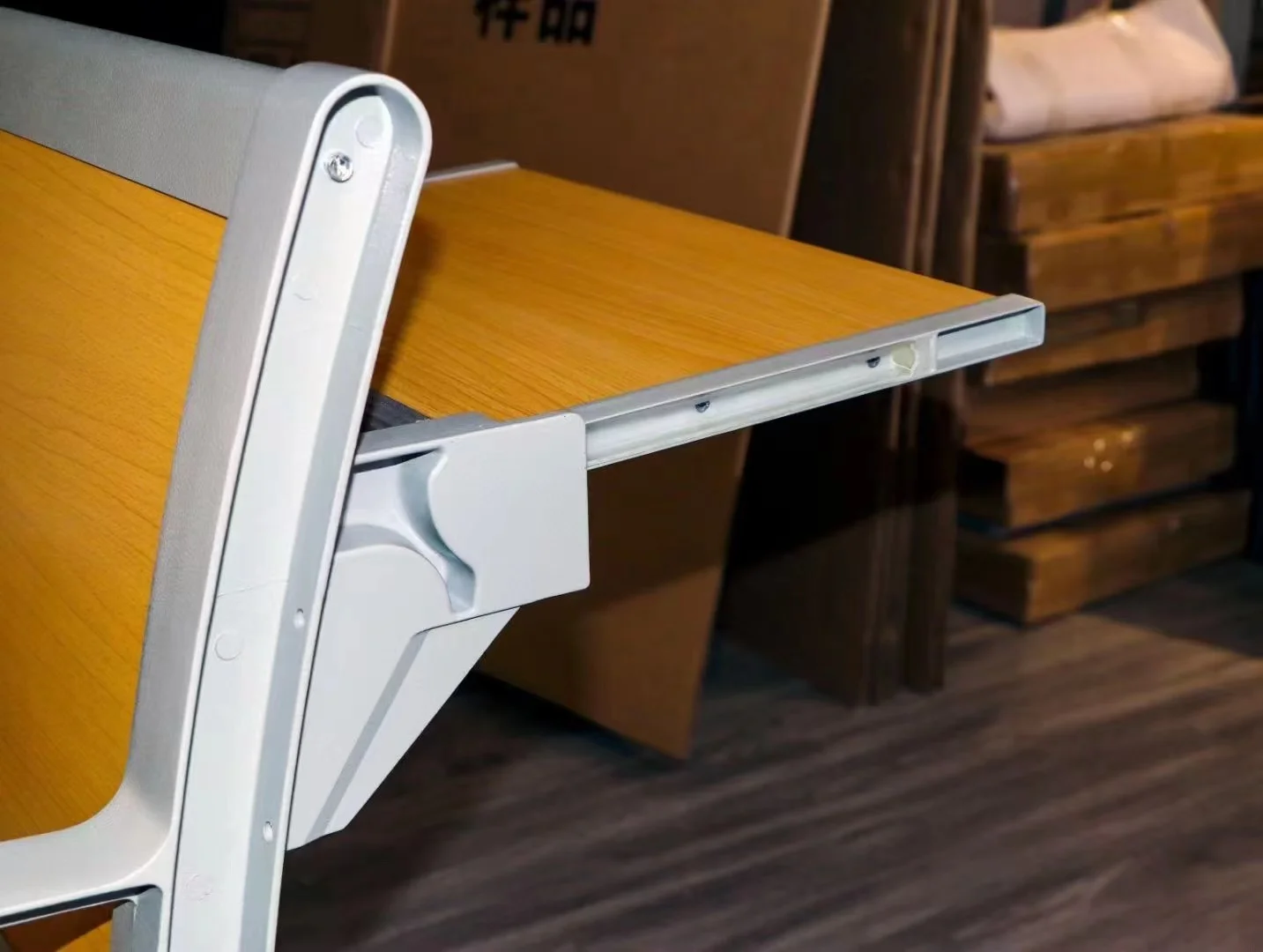 Folding Student Desk and Chair Wooden Lecture Hall Chair College Step Chair for University