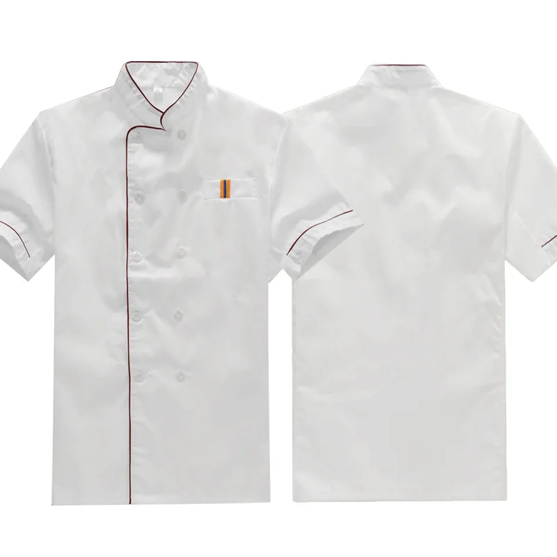 Uniforms Cooking Clothes Chef Jacket for Hotel Restaurant Bar Polyester / Cotton for Unisex Red/ Blue Sets M/L/XL/2XL/3XL/4XL