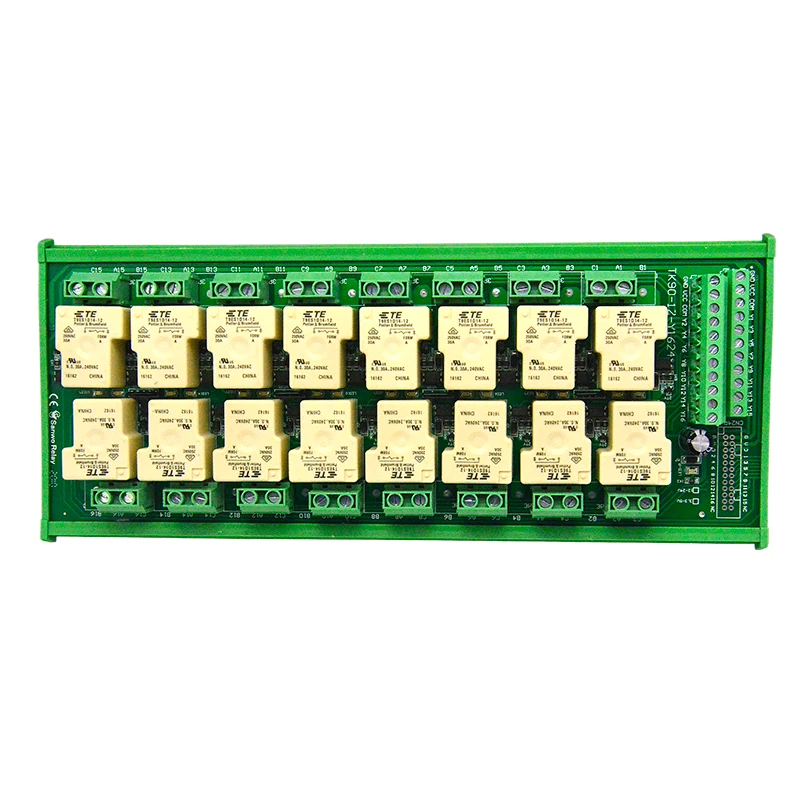 OEM factory 12V high quality 16 Tyco channel 24V DC electromagnetic relay high power control module 30A