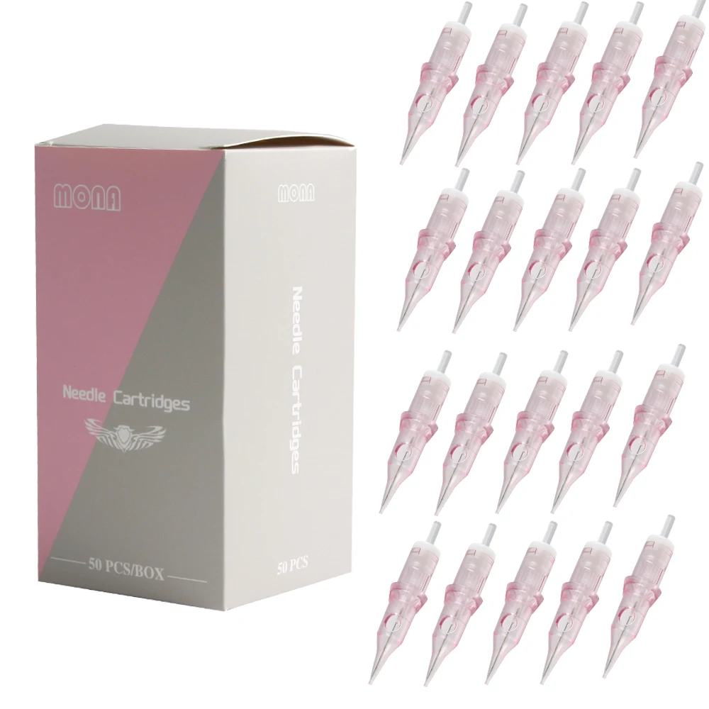 50PCS Tattoo Cartridges Disposable Sterilized Cartridges Tattoo Machine Needles RL/RS/RM/M1 For Tattoo Artist