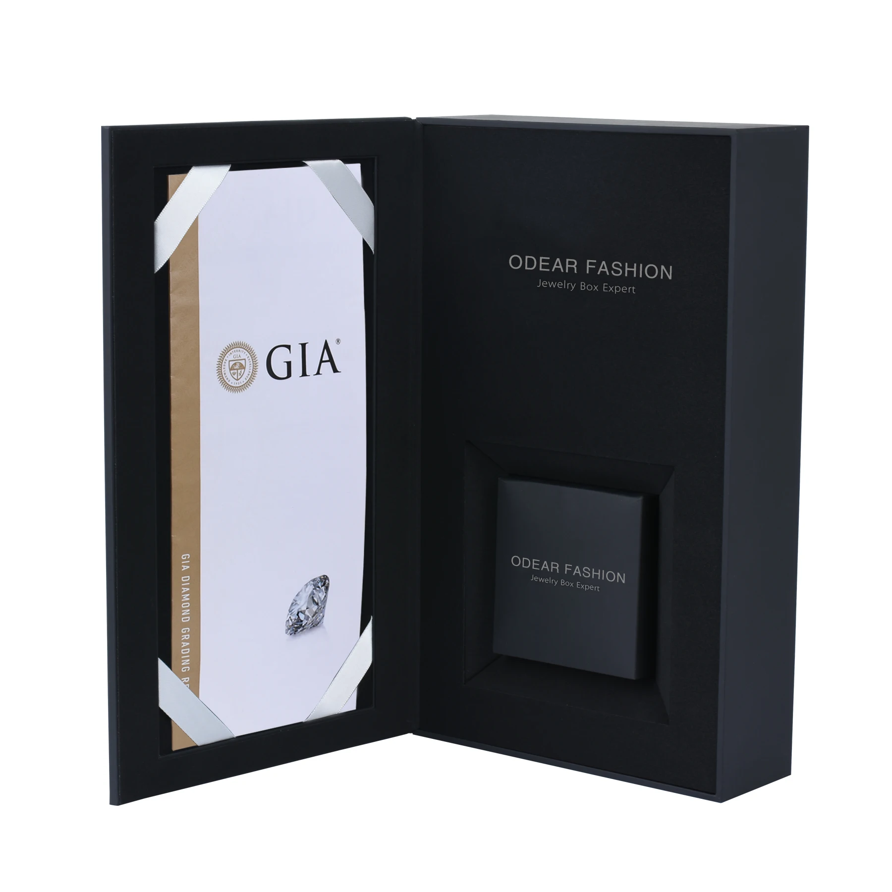 High Grade Book Shape Wedding Wooden Jewelry ring Box with Custom Logo