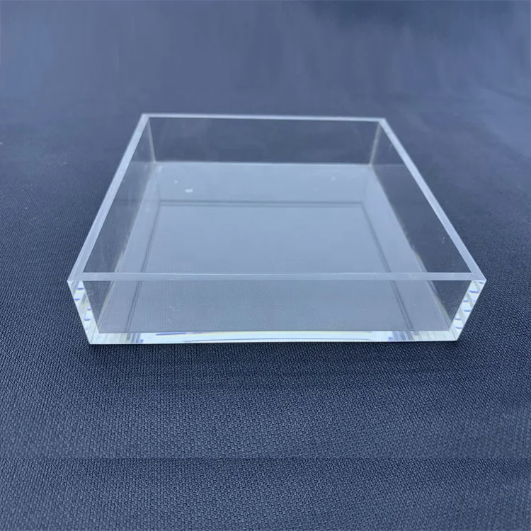 Top quality manufacture clear acrylic square tray acrylic display tray custom acrylic storage tray