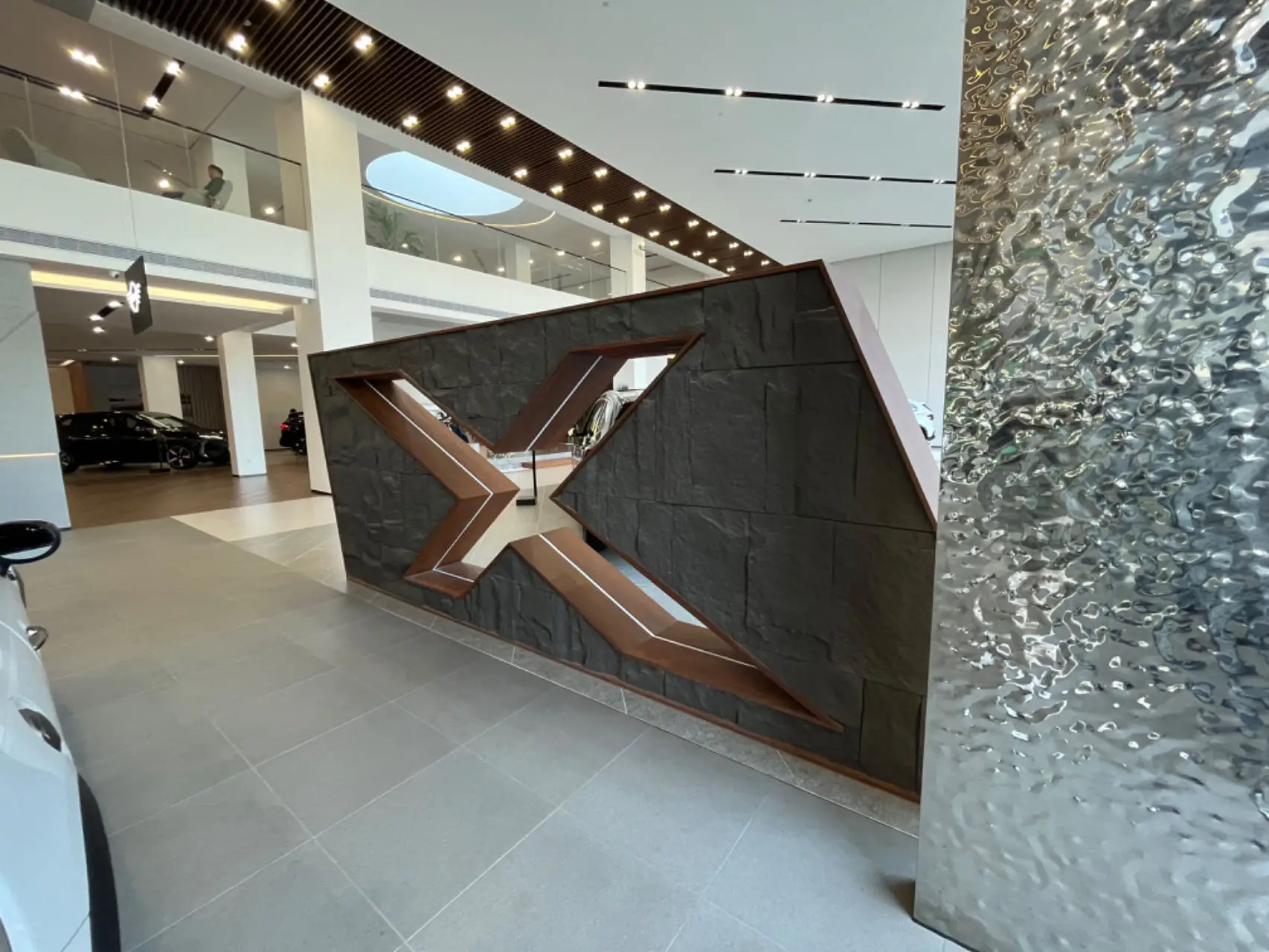 Bamboo Charcoal Mirror Water Ripple  Wood Veneer PVC Cladding WPC Metal Wall Panels Interior Decoration Coextruded Sheet