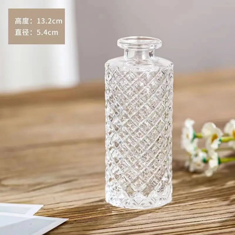 Creative glass cheap clear bud vase for Flower Arranger