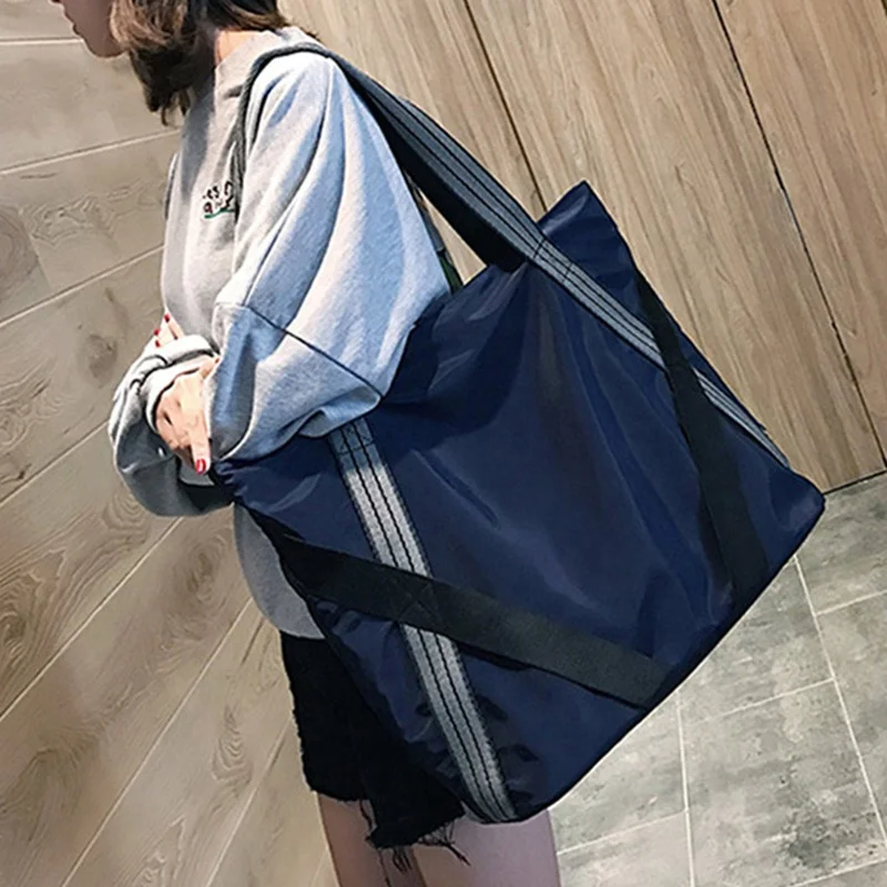 2022 OMOI Custom Casual Large Nylon Women Ladies Shoulder Bag Hand Bag Beach Tote Bags For Women Handbags