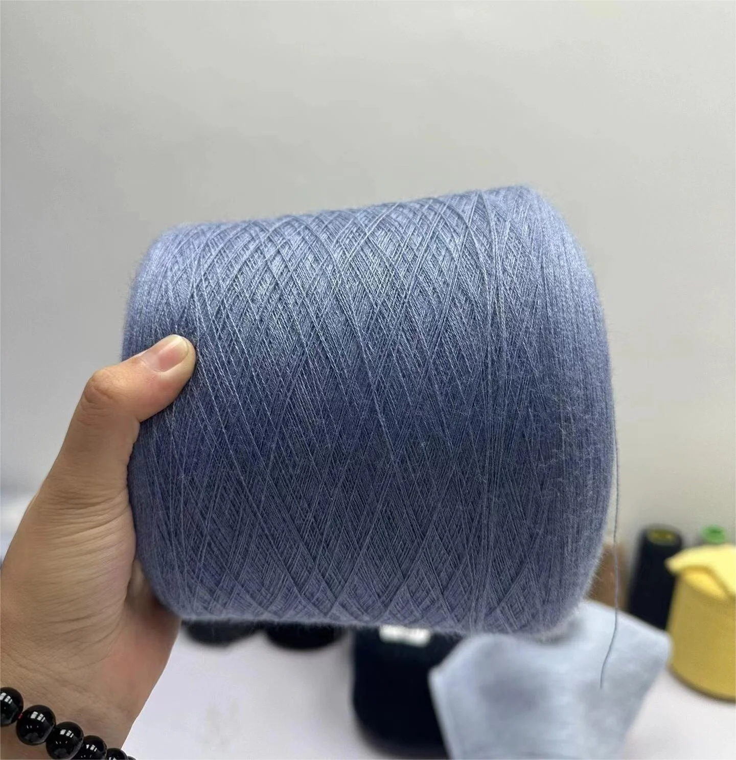 Undyed Mulberry Silk Merino Blended Hand Knitting Yarn For Hand Dye