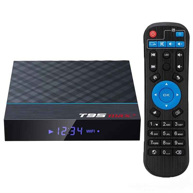 ТВ-приставка T95Max +, 4 + 32/64 ГБ, Android 9, Amlogic S905X3