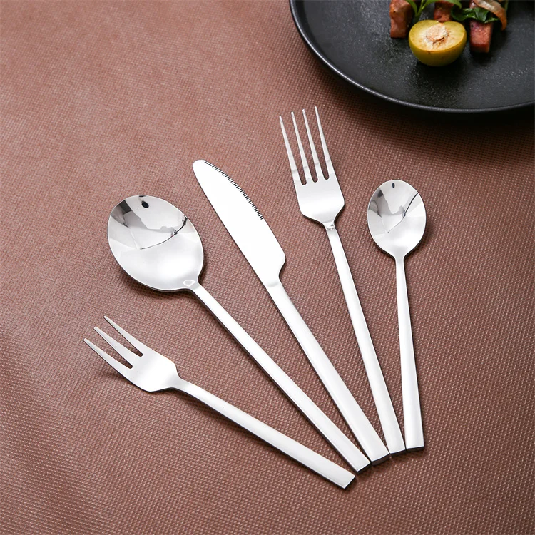 Wedding cutlery organizer 30/24pcs cutleries set silver flatware reusable luxury spoon and fork kitchen stainless steel cutlery