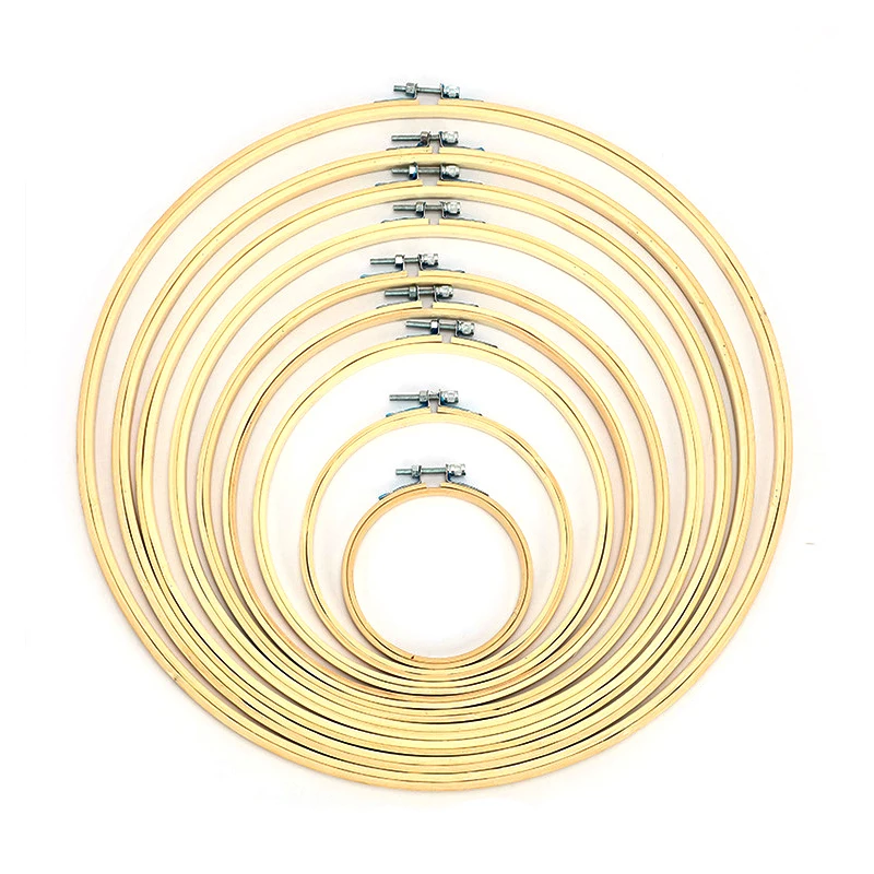 Embroidery Hoops Bamboo Circle Cross Stitch Hoop Ring Embroidery Circle Set