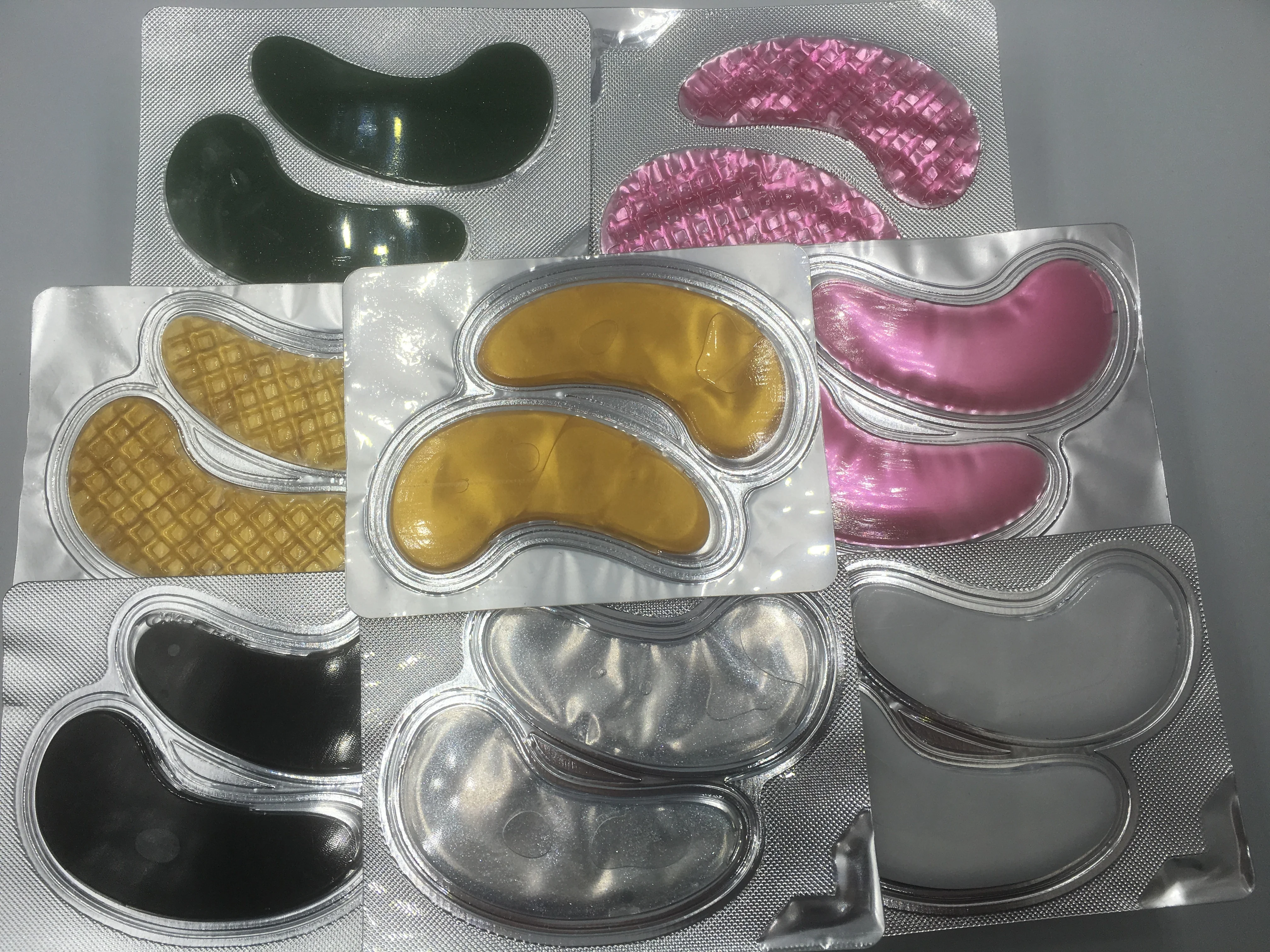 Платиновая Органическая Антивозрастная коллагеновая Серебристая белая маска для глаз от припухлости