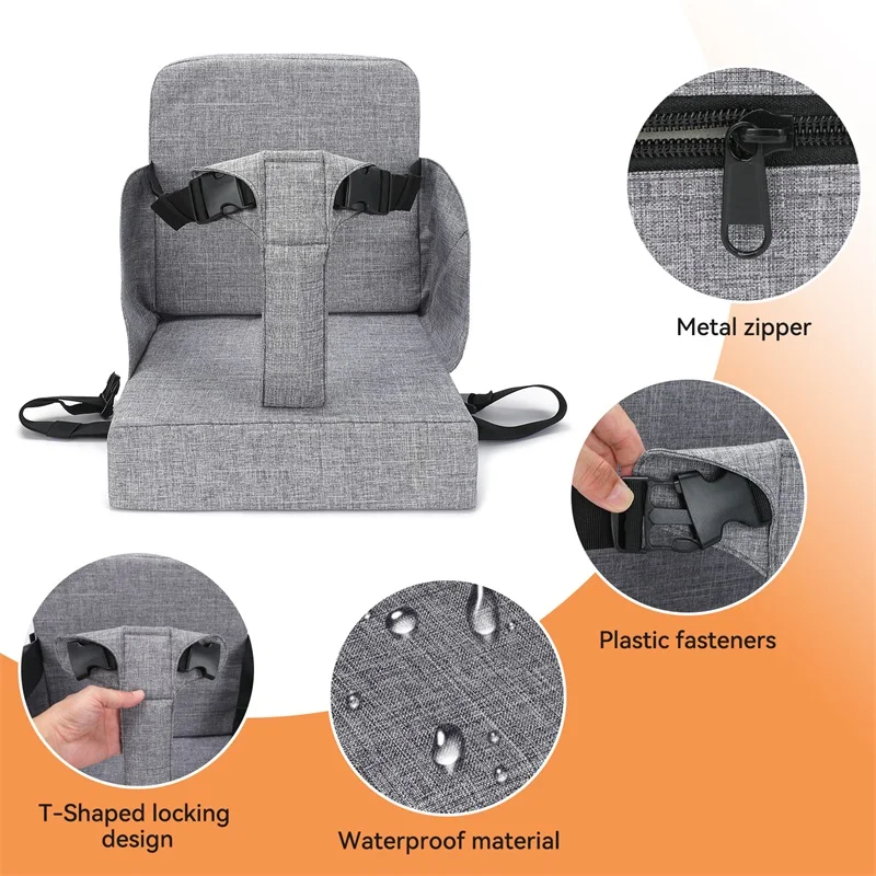 Waterproof Premium Children Height Increasing Seat Cushion Home Portable Booster Seat for Dining Table