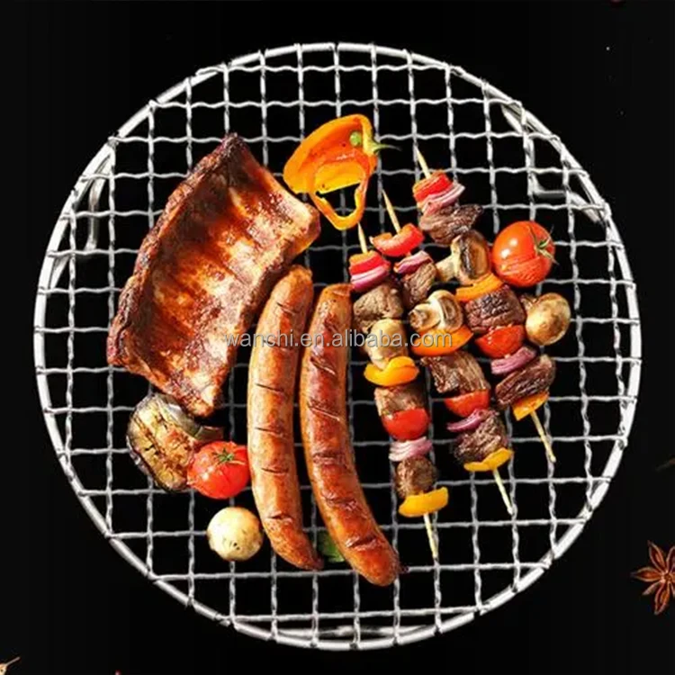 Factory sale 304 Stainless Steel Round Bbq Grill Mesh oven grill cooking bbq net barbecu wire mesh