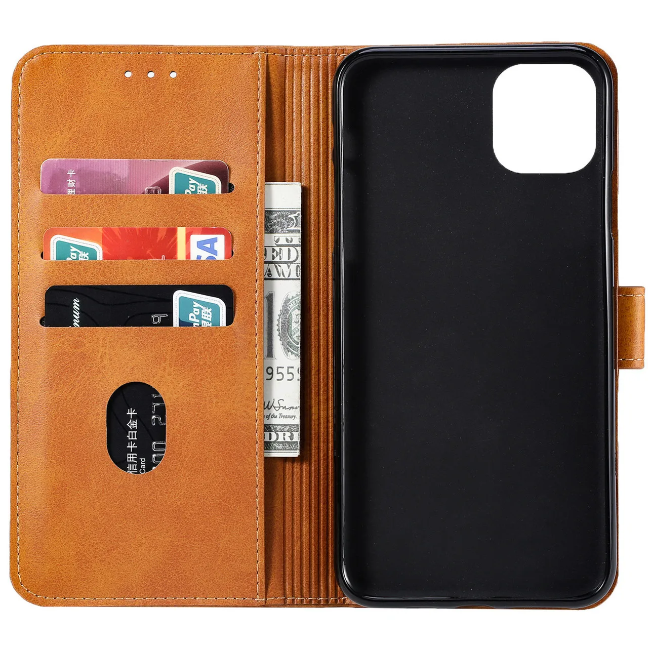 Luxury Protective Wallet Flip Pu Leather Mobile Cell Phone Cover Case For Iphone 14 Pro Max 14 Plus 13 12