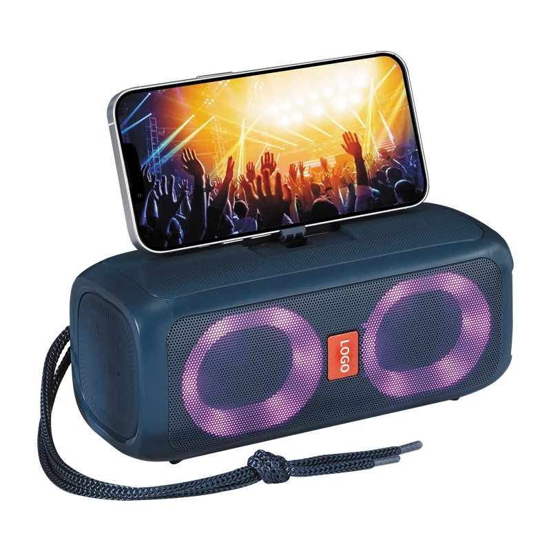 Original Factory Hot Selling Portable High Powered Mobile Phone Holder RGB Light HIFI Sound Wireless Blue tooth Speaker With Mic