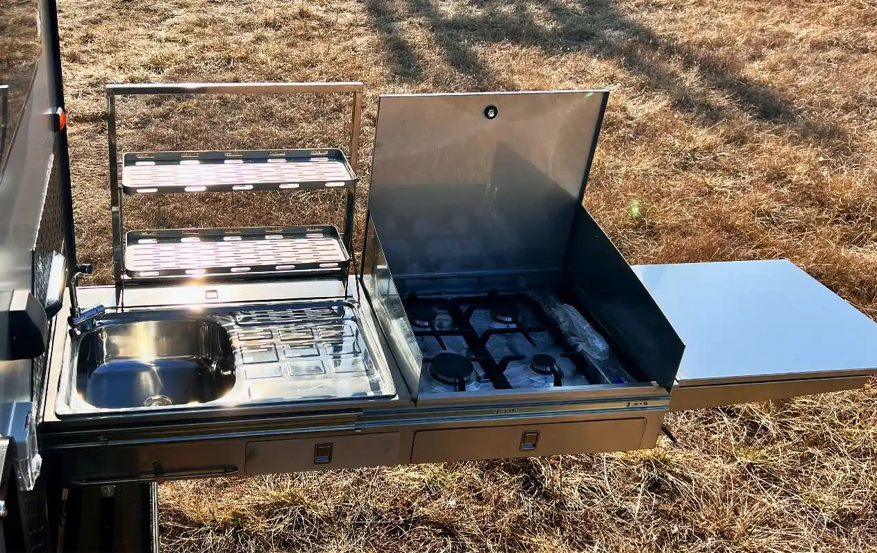 Factory price customized Stainless steel kitchen for camping trailer caravans