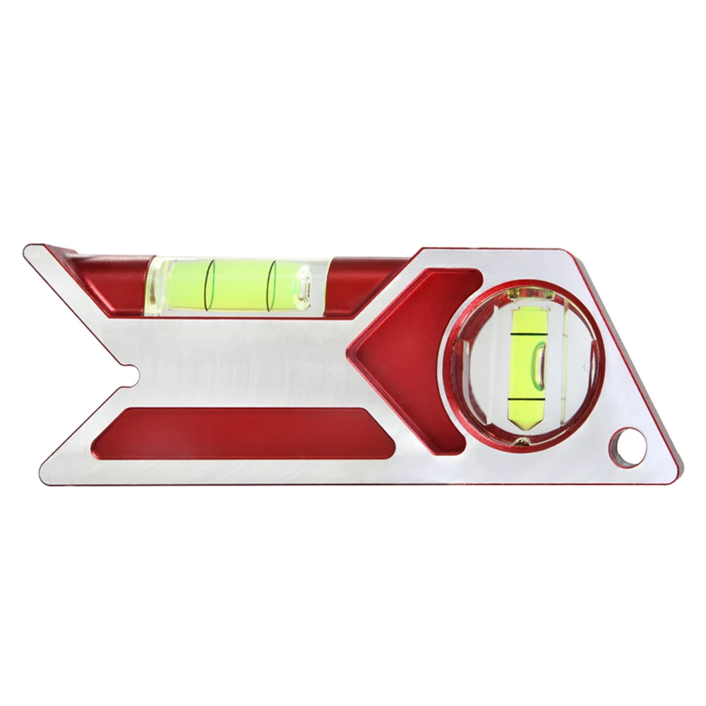 New Design Fish Type Measuring Level Ruler Aluminum Alloy Pocket Spirit Level With Green Level Bubble
