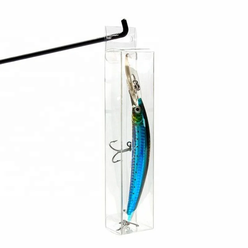 Custom Recyclable Clear Plastic Folding Fishing Lure Boxes