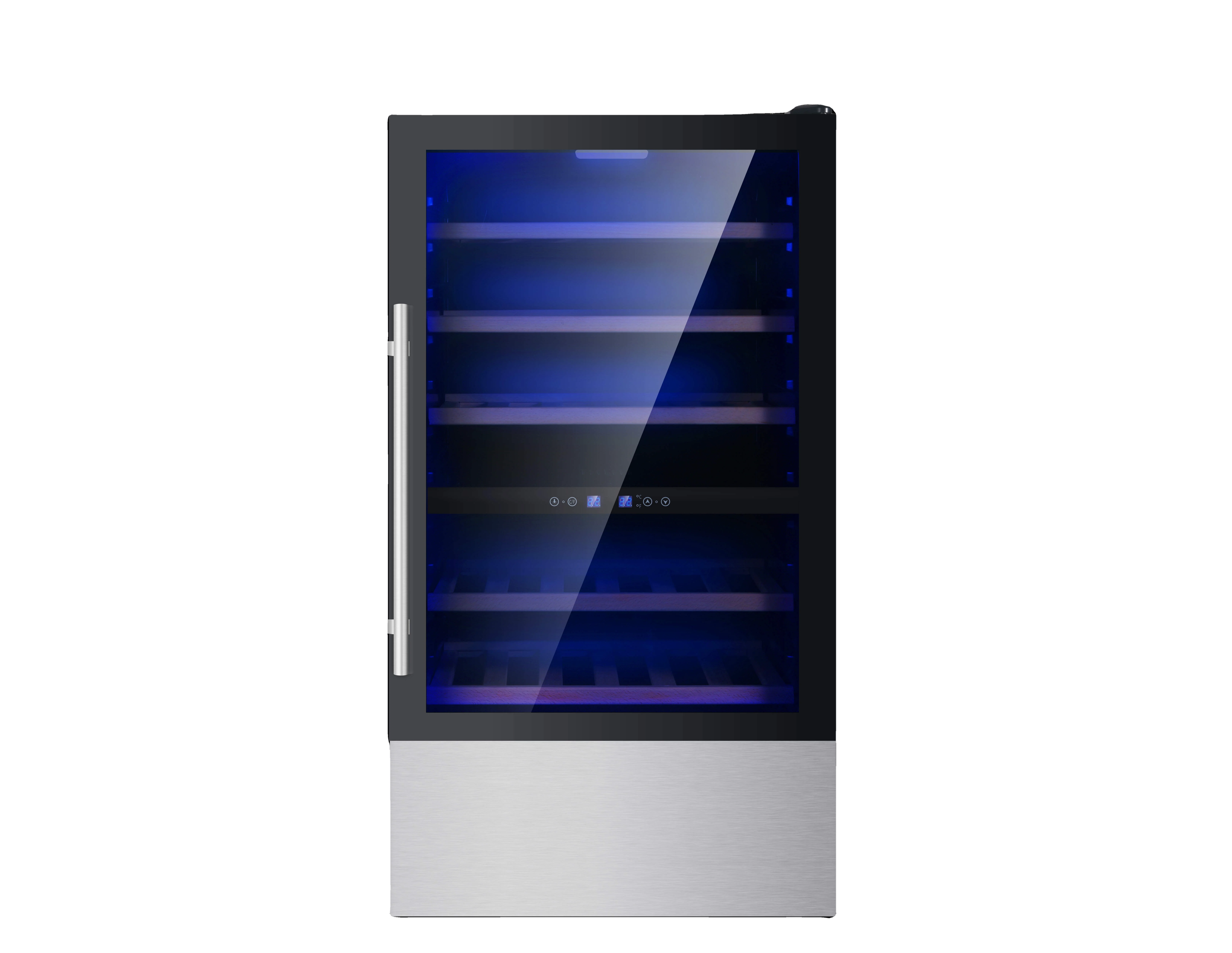 Refrigerated compressor single zone wine cooler refrigerator Single large capacity  Stainless Steel wine cellar wine refriger