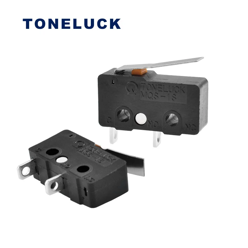 TONELUCK Orange Press Micro Switch Short Handle 2 Pin Battery Automation Equipment Micro Switch