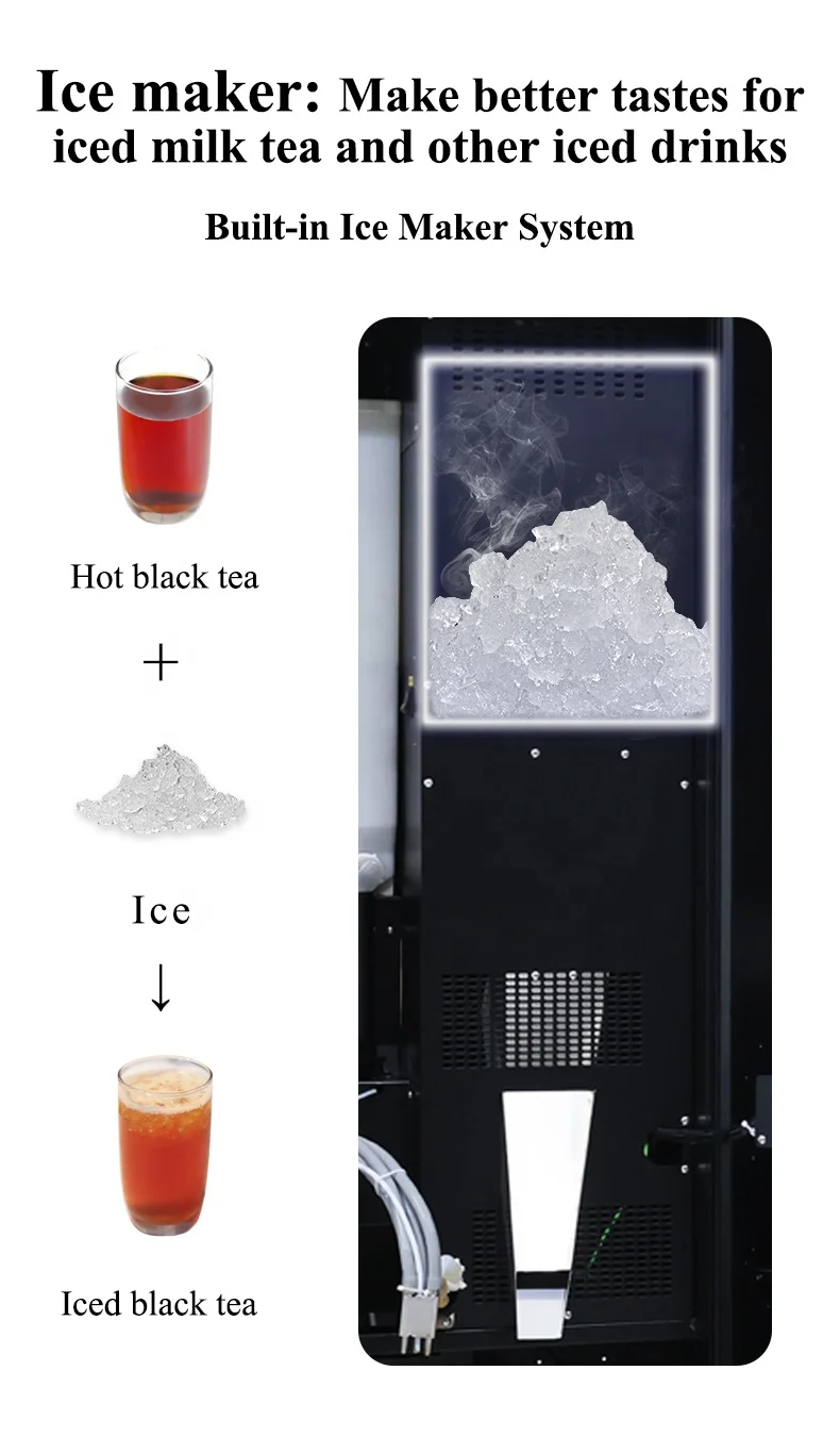 New Arrival Street Bubble Tea Vending Machine Fully Automatic Made in China