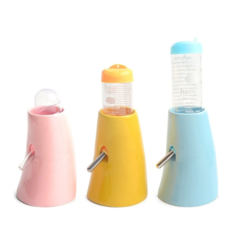 Chuangyou Wholesale Pet Hamster Mini Hedgehog Ceramic Water Bottle Holder Without Water Bottle