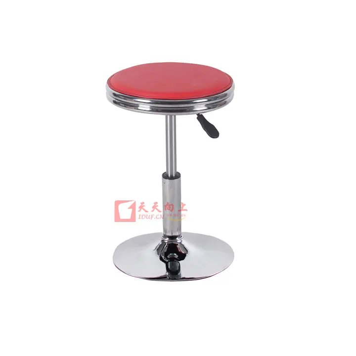Adjustable Laboratory Stool With Footrest Swivel Leather Seat Lab Stool Fixed Backless Chair For Hospital Workshop Counter