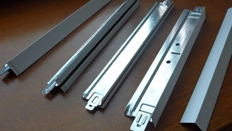 groove t bar suspended ceiling grid with black line