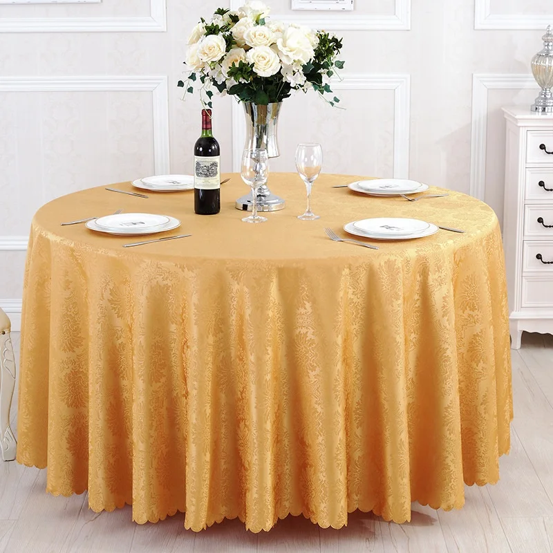 Party Tablecloth Elegant Design Wedding and Hotel Polyester Round Table Cloth Tablecloth