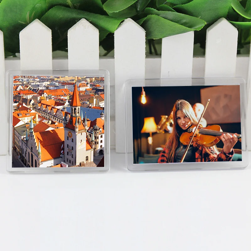 Hotsale Magnetic Photo Picture Frames For Refrigerator Homedecor Instax Mini Blank Acrylic Fridge Magnet Photo Frame