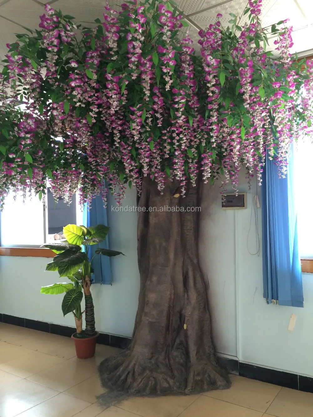 large customized size ornamental bean flower tree artificial tree for wedding