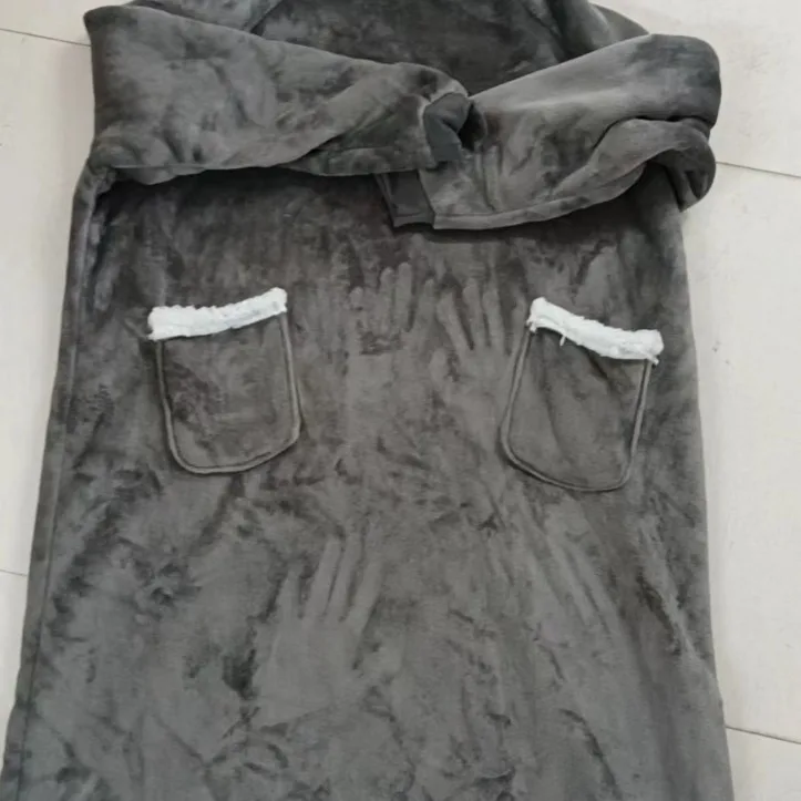 Dynamics Blanket Hoodie Dropshipping Flannel Hoodie Oversized Pocket Blanket Kids Jumper Fleece Long Sleeve Hooded Sweatshirt