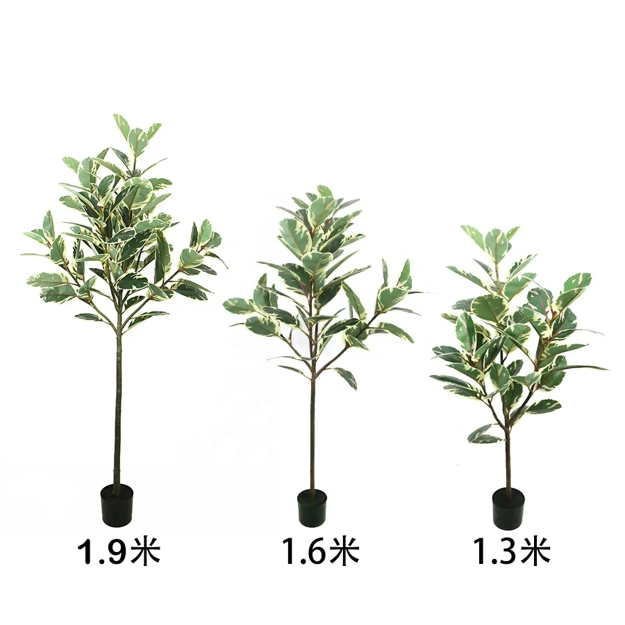 130cm high artificial rubber tree for home decoration