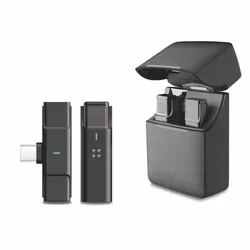 Hot Sale Wireless Microphones Live Stream Interview Type-C Lavalier Studio Microphone Stand Condenser Gaming wireless Microphone