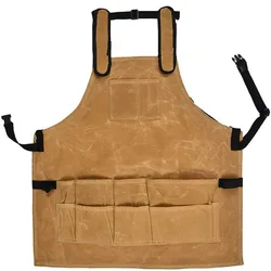 27 Heavy Duty Durable Multi-Use Shop Waxed Canvas Work Tool Aprons with Pockets for Men and Women