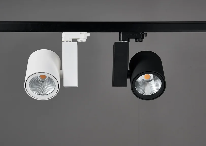 High Lumen black  White 3 Phase Tracklight , 30w Aluminum Track Lamp, Dali 3 Wire 4 Wire COB 50W 40W 45W LED Track Light