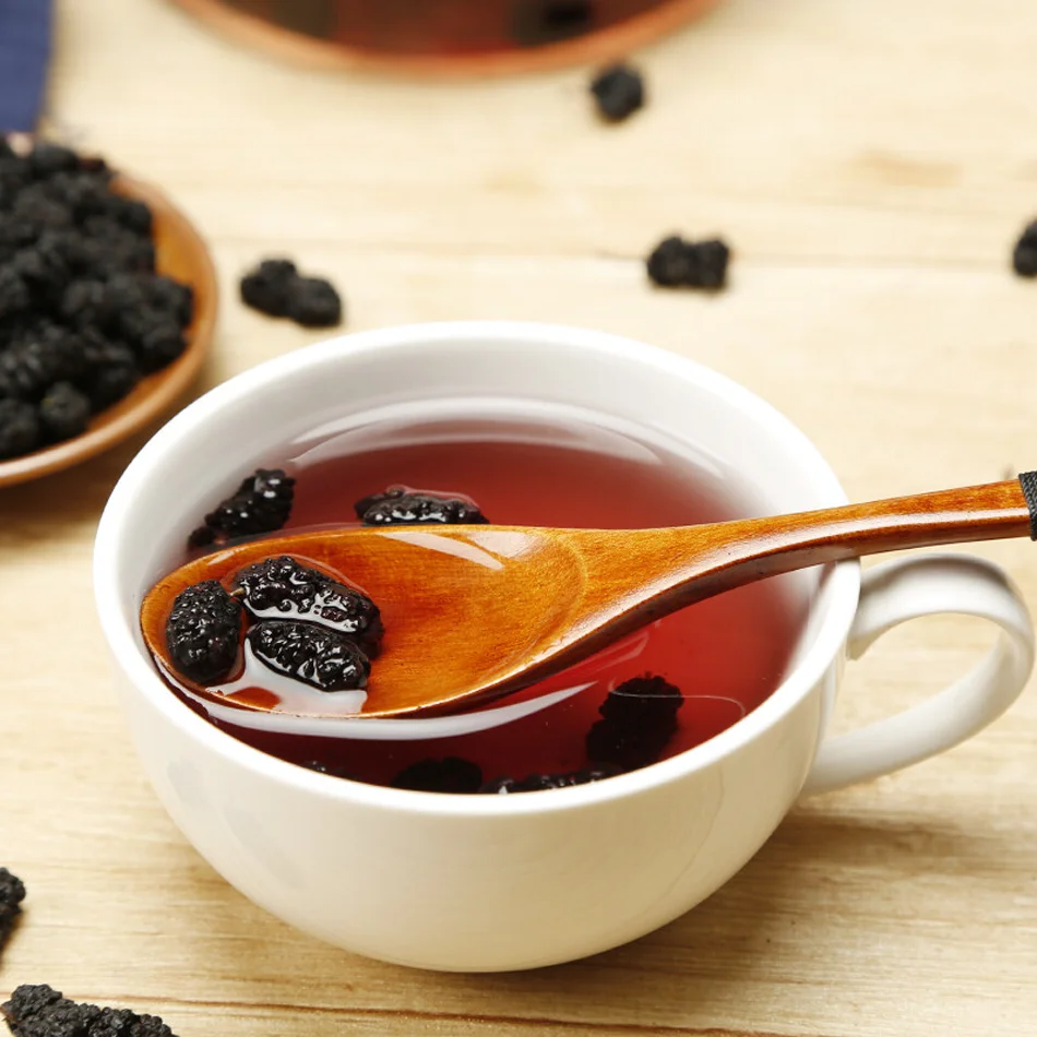 Organic Dried Black Mulberries pure natural Mulberry fruit tea