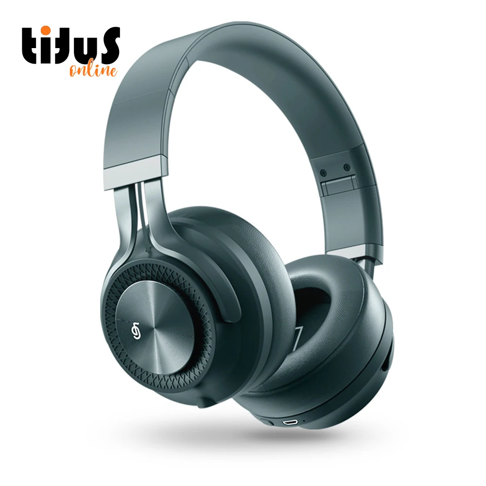 A01 ANC On The Ear Headphone For Studio Wireless Dj Headset Extra Bass Silent Disco Headphones Led Noise Cancellation