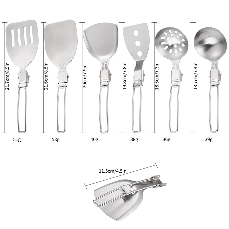 Camping Accessory Stainless Steel Folding Colander Foldable Mini Portable Cooking Kitchenware